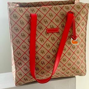 Dooney and Bourke large Signature Canvas Tote.